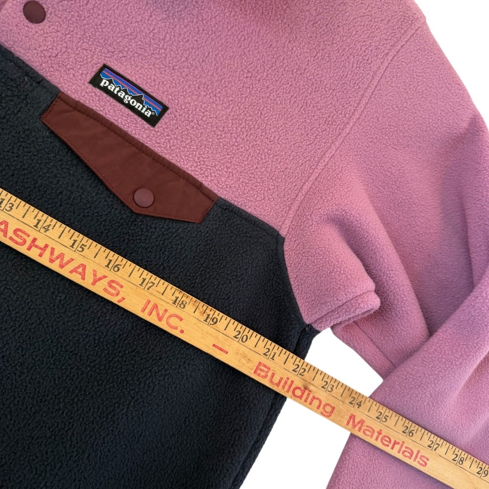 Patagonia Synchilla Snap-T Fleece Pullover Pink Navy Blue Womens Large STY25455 - Picture 10 of 11